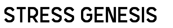 Stress Genesis font preview